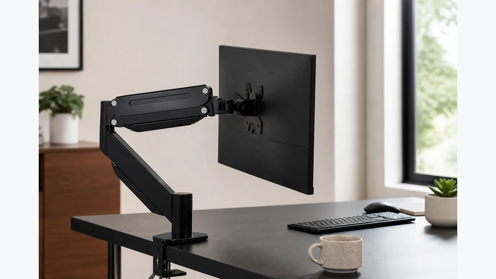 Difference between monitor arm height drift and screen tilt droop