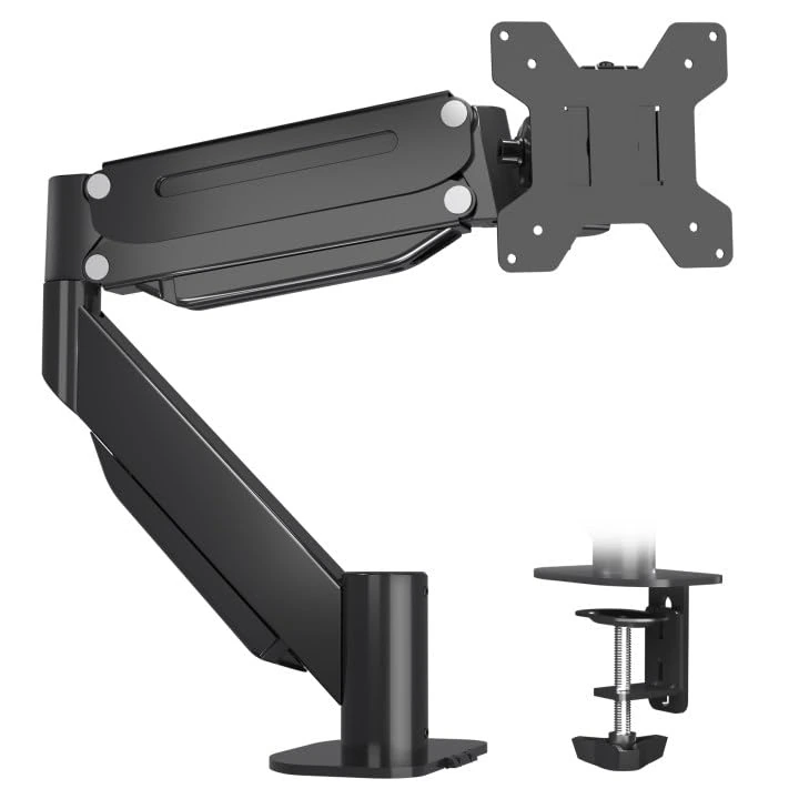 Suptek black gas spring monitor arm desk mount