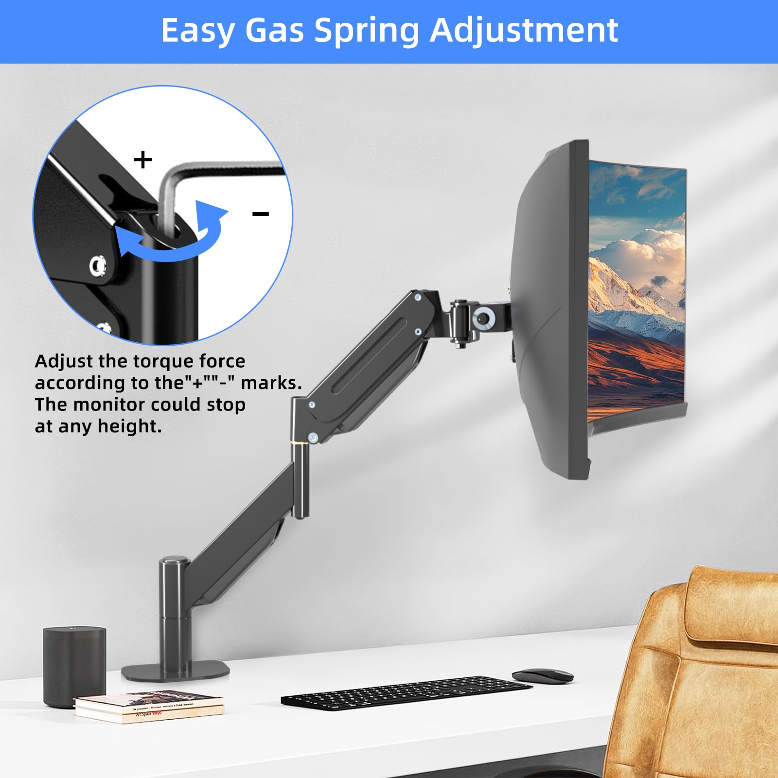Suptek monitor arm desk clamp installation
